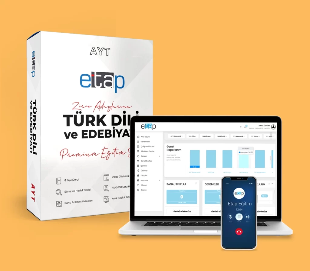 Etap Yayınları Dijital Platform ve Birebir Koçluk Destekli TYT AYT Türk Dili ve Edebiyatı Branş Eğitim Seti AYT Edebiyat Eğitim Seti