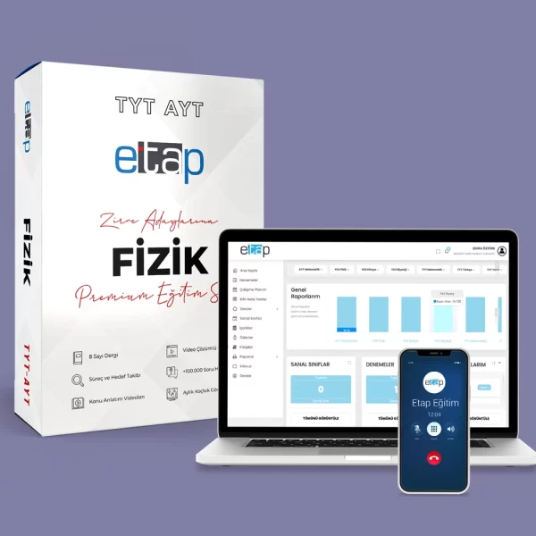 Etap Yayınları Dijital Platform ve Birebir Koçluk Destekli TYT AYT YKS Fizik Eğitim Seti